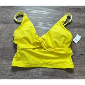 Old Navy Womens Swimsuit Top Tankini Style Yellow Size Medium L2